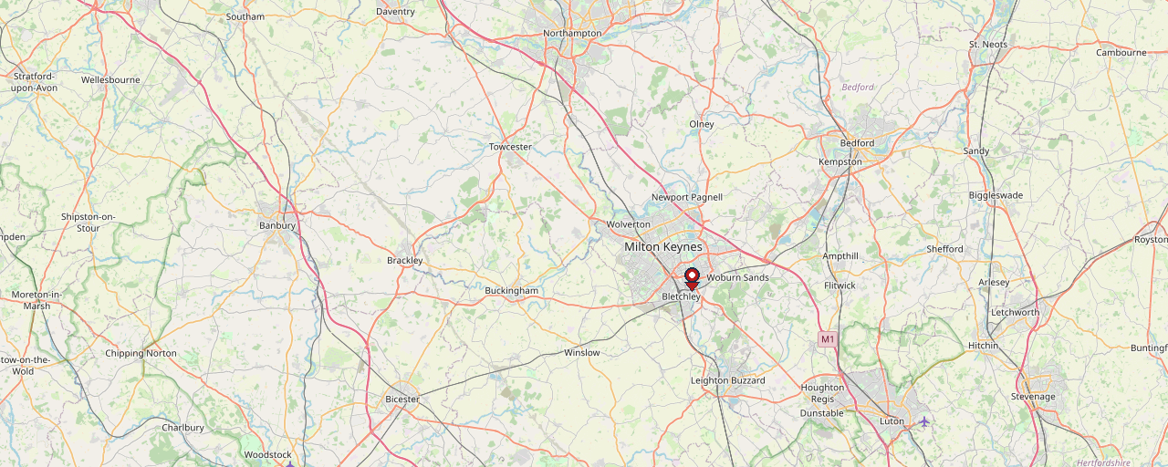Map showing be braver Ltd location in Bletchley, Milton Keynes